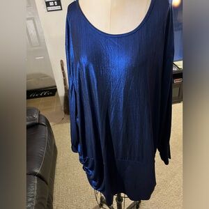 Ashley Stewart Blue blouse Plus Size 26/28